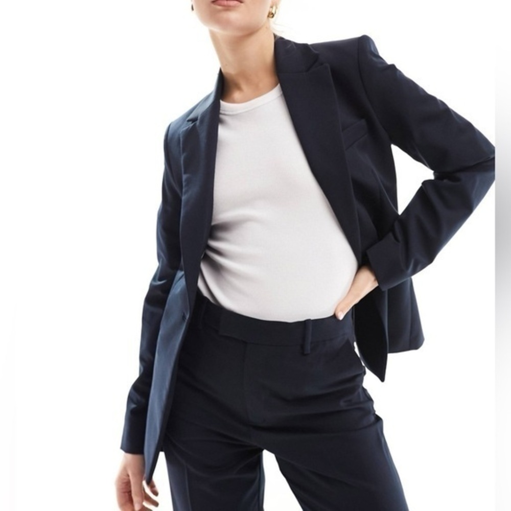 MNG Navy Single button blazer